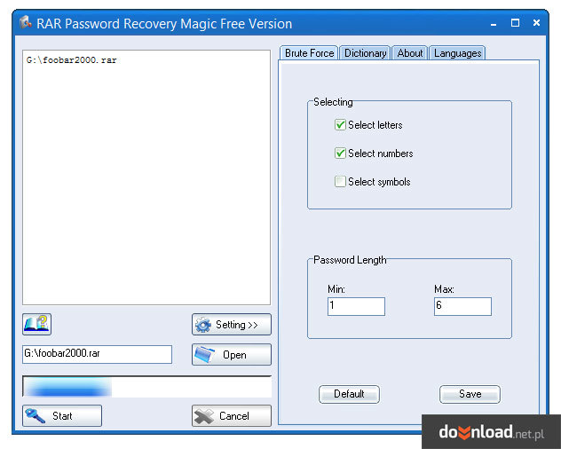 RAR Password Recovery Magic  Descargar  Recuperación de 
